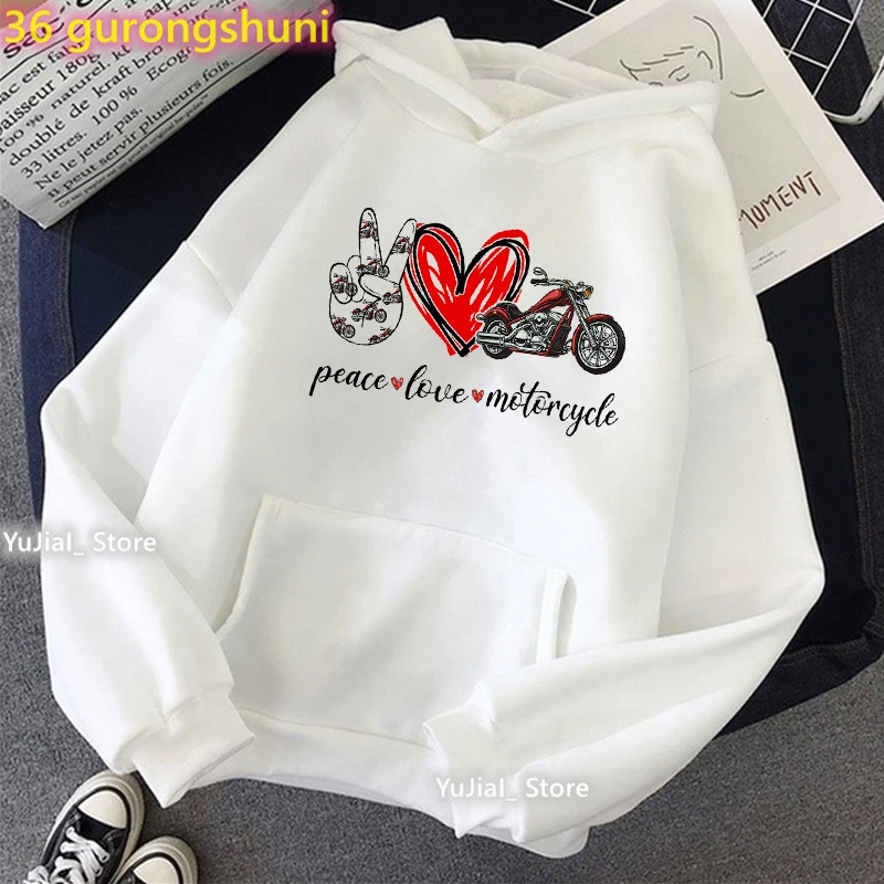 Peace Love Motorcycle Graphic Print Cap Hoodies Women'S Clothing Funny Fashion Pink/White/Gray Sweatshirt Winter/Spring Coat
Peace Love Motorcycle Graphic Print Cap Hoodies Women'S Clothing Funny Fashion Pink/White/Gray Sweatshirt Winter/Spring Coat