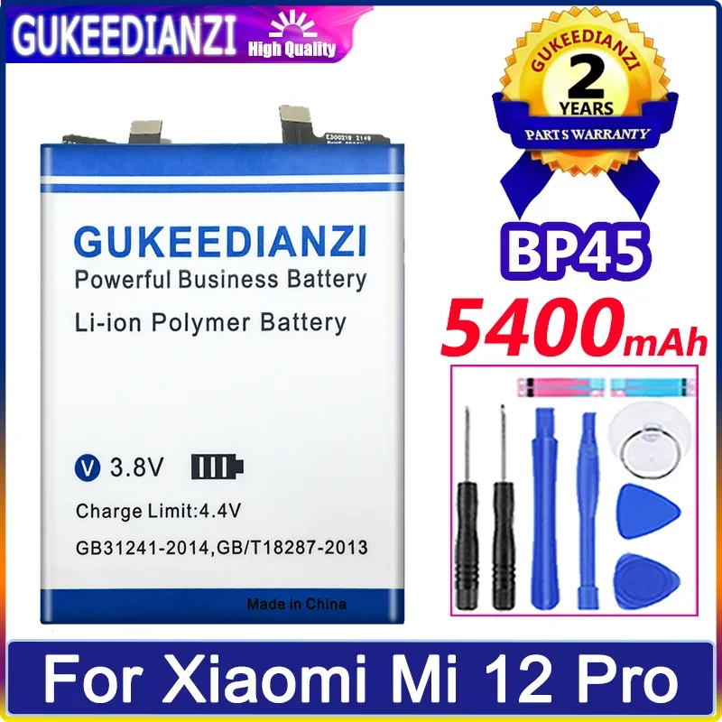 

Аккумулятор GUKEEDIANZI BP45 5400 мАч для Xiaomi Mi 12 Pro 12 Pro мобильный телефон Bateria
