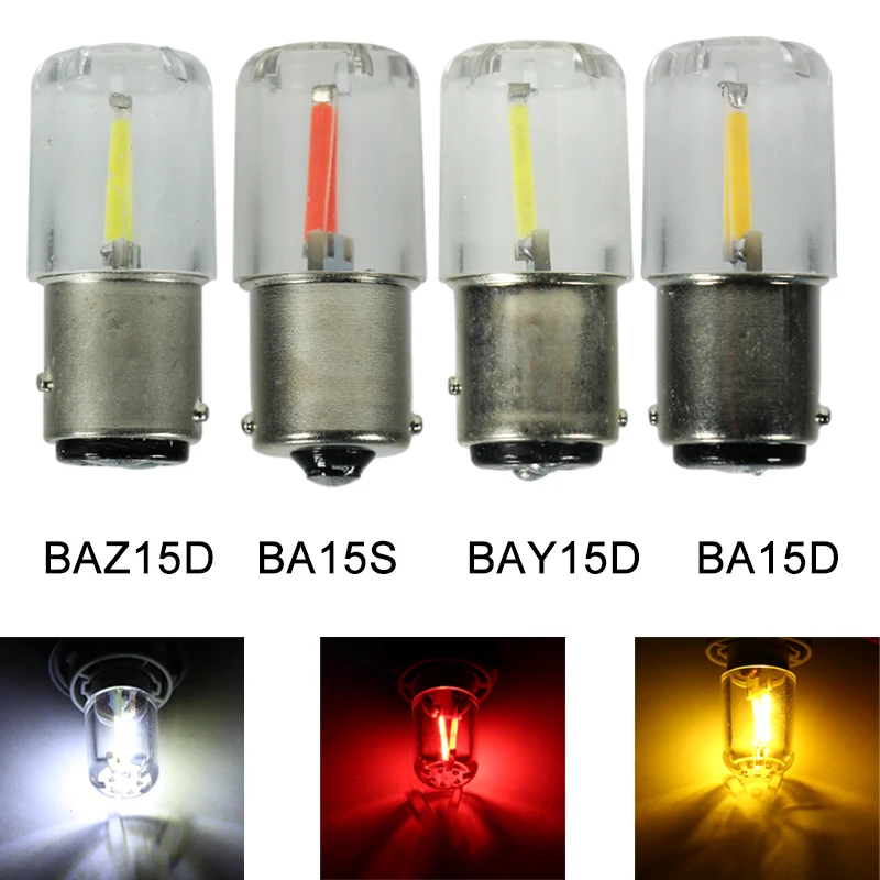 

Bombillas Led Interior Car Light BA15S 1156 BAY15D BA15D 1157 BAZ15D 2W COB 12v 24v Canbus Auto Truck Bus Lamp Turn Signal Bulb