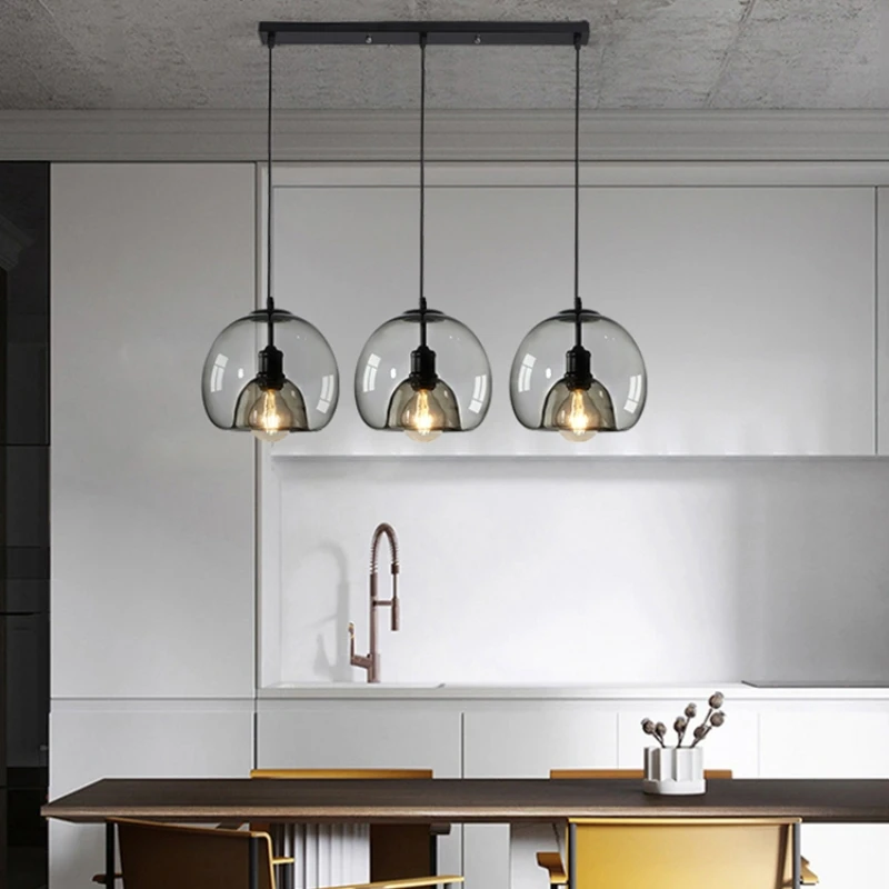 Vintage Kitchen Island Pendant Lights Modern Smoke Gray/Cognac Glass Lampshade Restaurant Light Home Decor Bedside Hanging Lamps
Vintage Kitchen Island Pendant Lights Modern Smoke Gray/Cognac Glass Lampshade Restaurant Light Home Decor Bedside Hanging Lamps