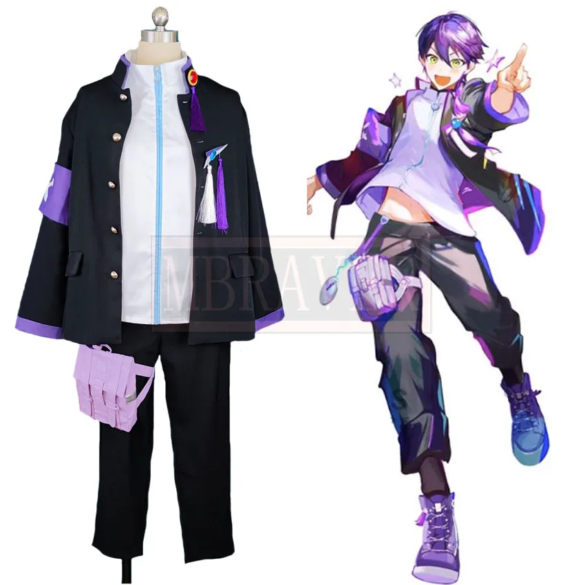 Костюм для косплея Vtuber Nijisanji Kenmochi Touya Gaku, костюм на Хэллоуин, рождественскую вечеринку, униформа на заказ, любой размер