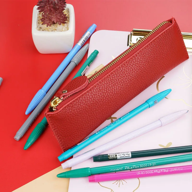 The First Layer Lychee Grain Leather Pencil Case Pen Case Leather Handmade Pencil Case Pencil Case Large-capacity Storage Bag 
The First Layer Lychee Grain Leather Pencil Case Pen Case Leather Handmade Pencil Case Pencil Case Large-capacity Storage Bag