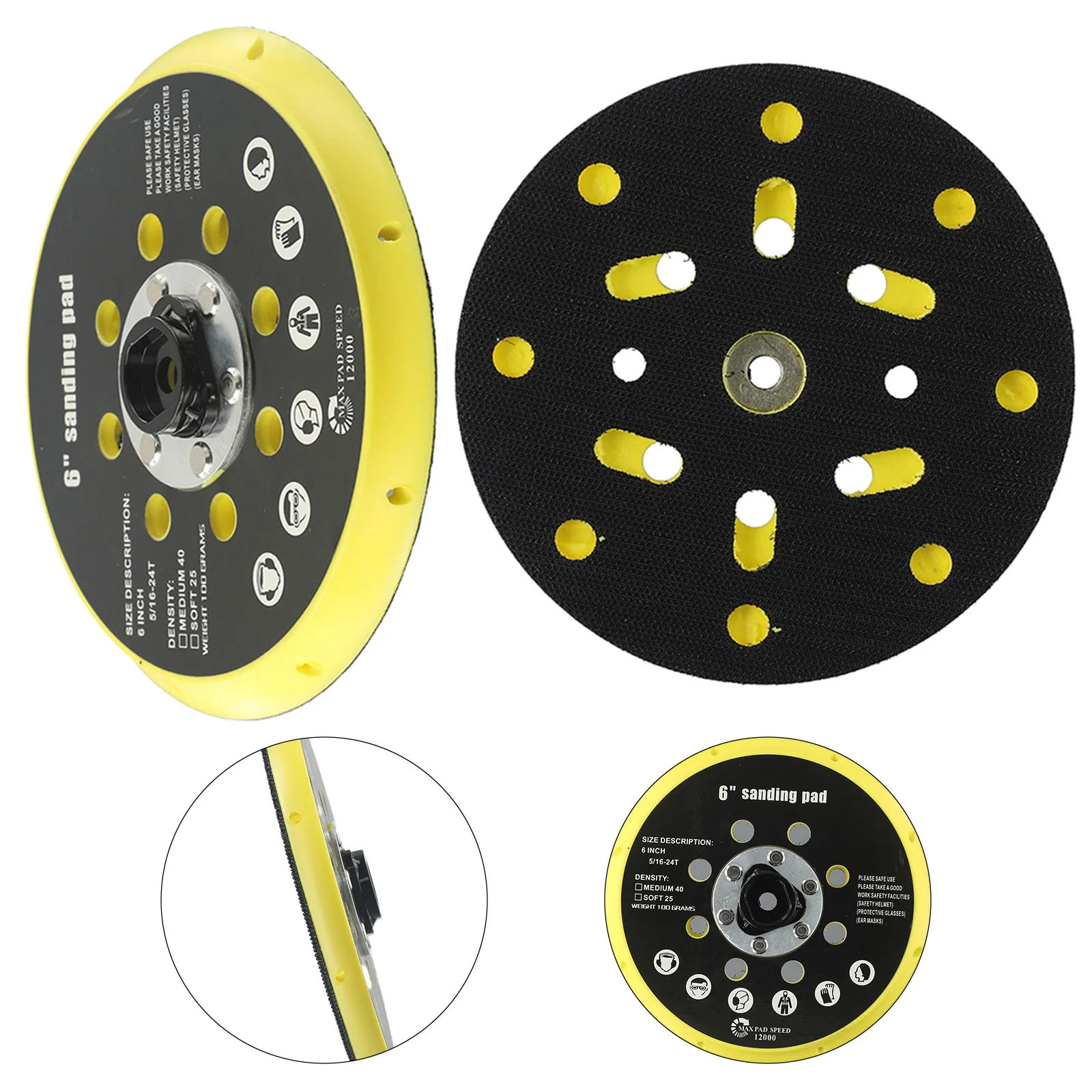150mm Sander Backing Pad 17 Holes Sanding Disc 6 Inch For Orbital Sander Grinding Pad Replacement Sander Pad Practical
150mm Sander Backing Pad 17 Holes Sanding Disc 6 Inch For Orbital Sander Grinding Pad Replacement Sander Pad Practical