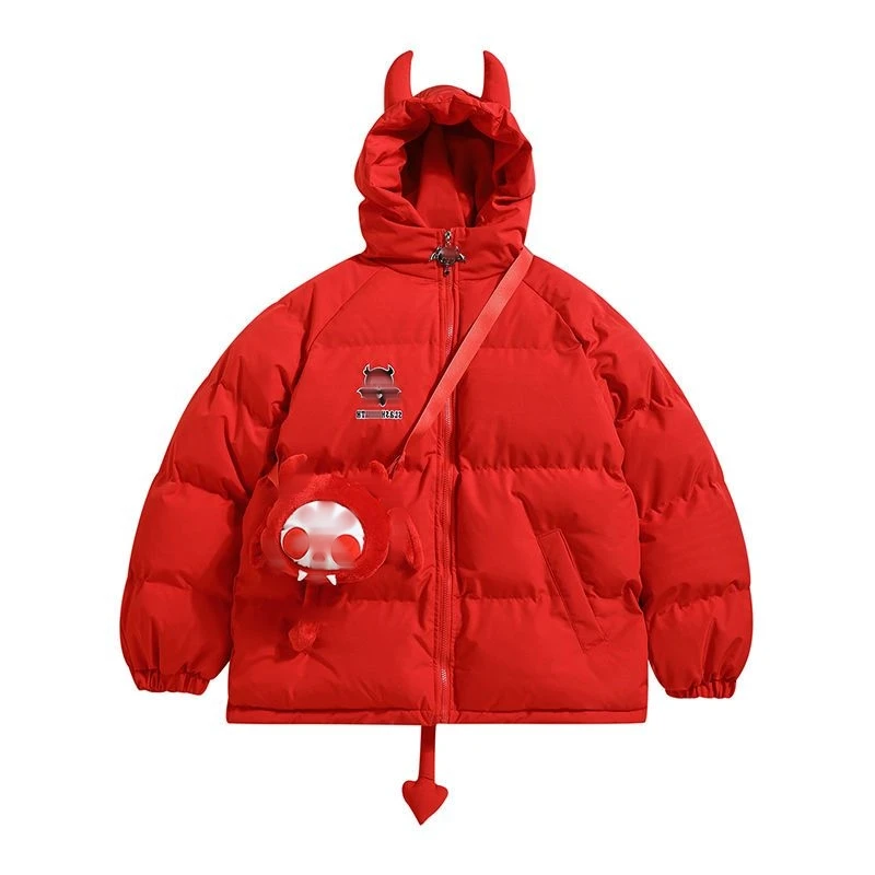 Trendy little devil padded jacket female oversize loose padded jacket hip-hop fashion zipper hooded padded jacket male winter
Trendy little devil padded jacket female oversize loose padded jacket hip-hop fashion zipper hooded padded jacket male winter