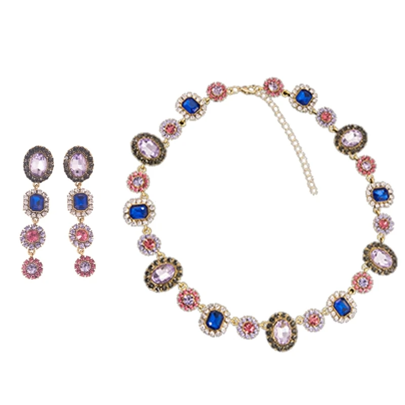 Necklace and Earrings Colorful Fringe Drop Earrings Statement Jewelry for Women Dropship
Necklace and Earrings Colorful Fringe Drop Earrings Statement Jewelry for Women Dropship