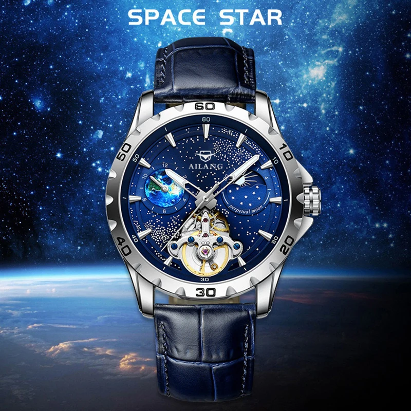 

AILANG Men's 2023 Business Wristwatch Mechanical Automatic Watch Men Luxury Fashion Waterproof Sport Tourbillon Luminous Clock