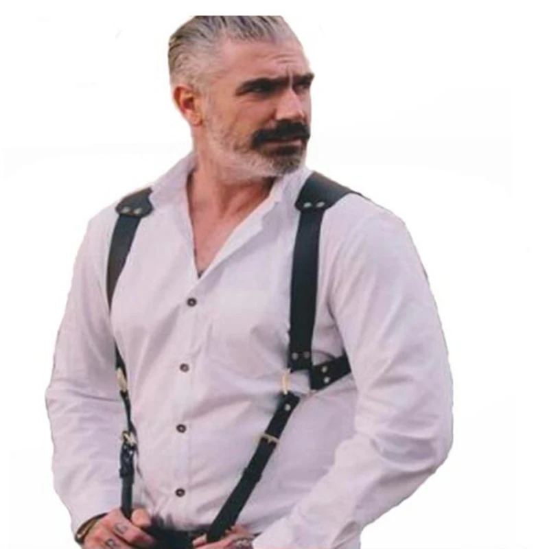 Fashion Men PU Leather Chest Chain Body Jewelry Trend Gentleman Waist Chain Trouser Belt Strap Suspenders Braces Decorate Gift
Fashion Men PU Leather Chest Chain Body Jewelry Trend Gentleman Waist Chain Trouser Belt Strap Suspenders Braces Decorate Gift