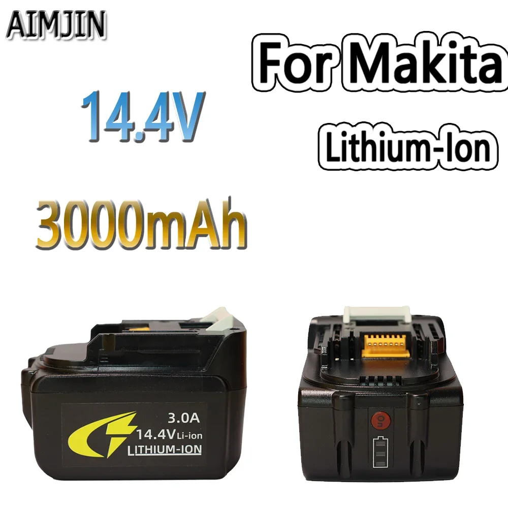 For Makita 14.4V 3000mAh Rechargeable Li-ion Battery for BL1460 BL1430 BL1415 BL1440 194066-1 BDF343 Power Tools replacement
For Makita 14.4V 3000mAh Rechargeable Li-ion Battery for BL1460 BL1430 BL1415 BL1440 194066-1 BDF343 Power Tools replacement