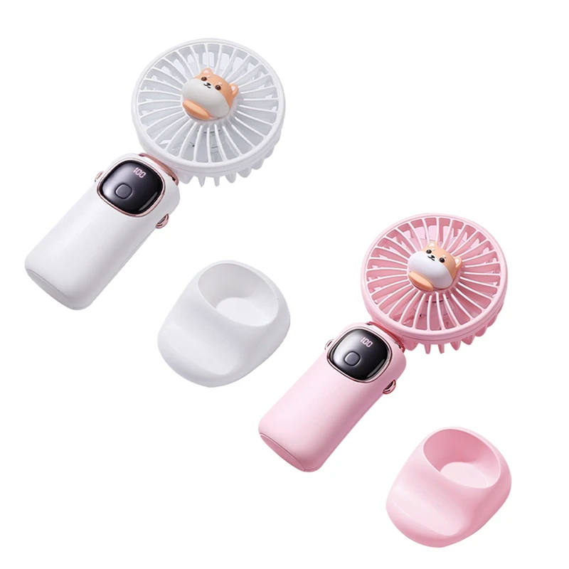 Portable Handheld Fan, 4000Mah Neck Fan With LED Display, Foldable Desk Fan With Base, 5 Speed Fan For Women
Portable Handheld Fan, 4000Mah Neck Fan With LED Display, Foldable Desk Fan With Base, 5 Speed Fan For Women