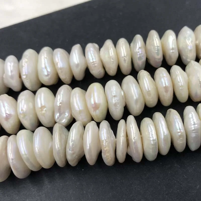 

ELEISPL 14-15mm Wholesale 1 Strings Big Freshwater Coin Pearls #1018-3