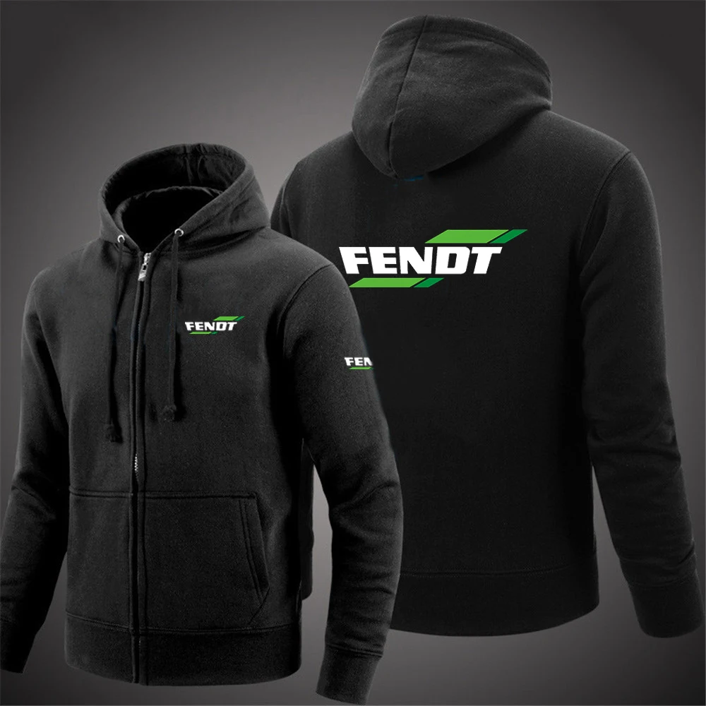 

FENDT 2023 Men's New Long Sleeve Printing Solid Color Zipper Hooded Jacket Casual fashionable Sweatshirt popular Pullover Tops