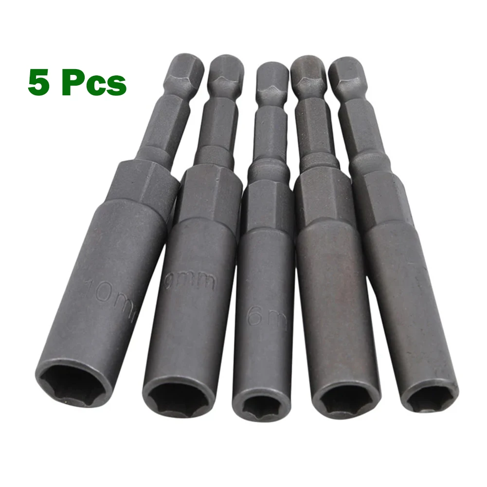 5pcs Hex Socket Sleeve Nozzles Nut Driver Set Drill Adapter Electric Screwdriver Nut Driver Socket Screwdriver Tool 6/7/8/9/10mm
5pcs Hex Socket Sleeve Nozzles Nut Driver Set Drill Adapter Electric Screwdriver Nut Driver Socket Screwdriver Tool 6/7/8/9/10mm