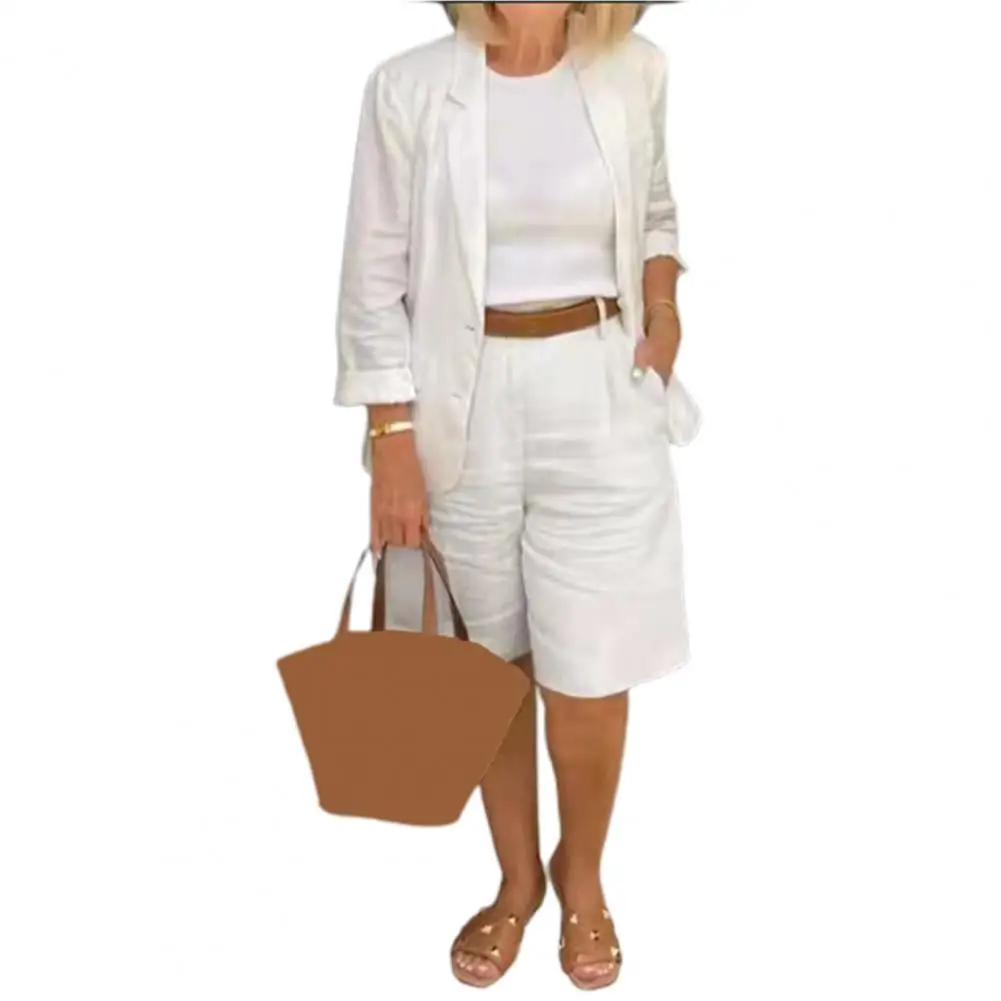 Women Solid Long Sleeve Shirt Two Piece Set Turn Down Collar Casual Shirts Vest Lace Up Shorts Suit 2023 Autumn Lady Outfits
Women Solid Long Sleeve Shirt Two Piece Set Turn Down Collar Casual Shirts Vest Lace Up Shorts Suit 2023 Autumn Lady Outfits