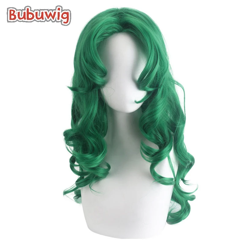 

Bubuwig Synthetic Hair Sailor Neptune Cosplay Wigs Women Long Curly 60cm Loose Wavy Fashion Green Party Wig Heat Resistant