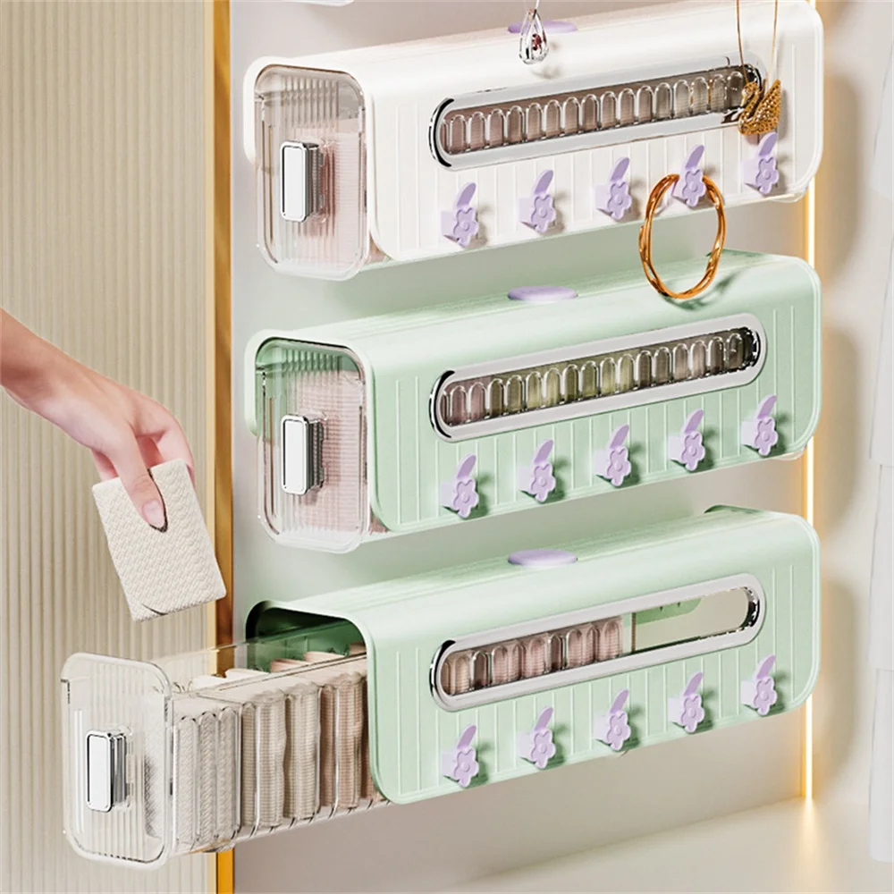High Capacity Underwear Storage Box Dust-proof Socks Storage Box Wall Hanging Separate Closet Organizer Wardrobe Storage Drawer
High Capacity Underwear Storage Box Dust-proof Socks Storage Box Wall Hanging Separate Closet Organizer Wardrobe Storage Drawer