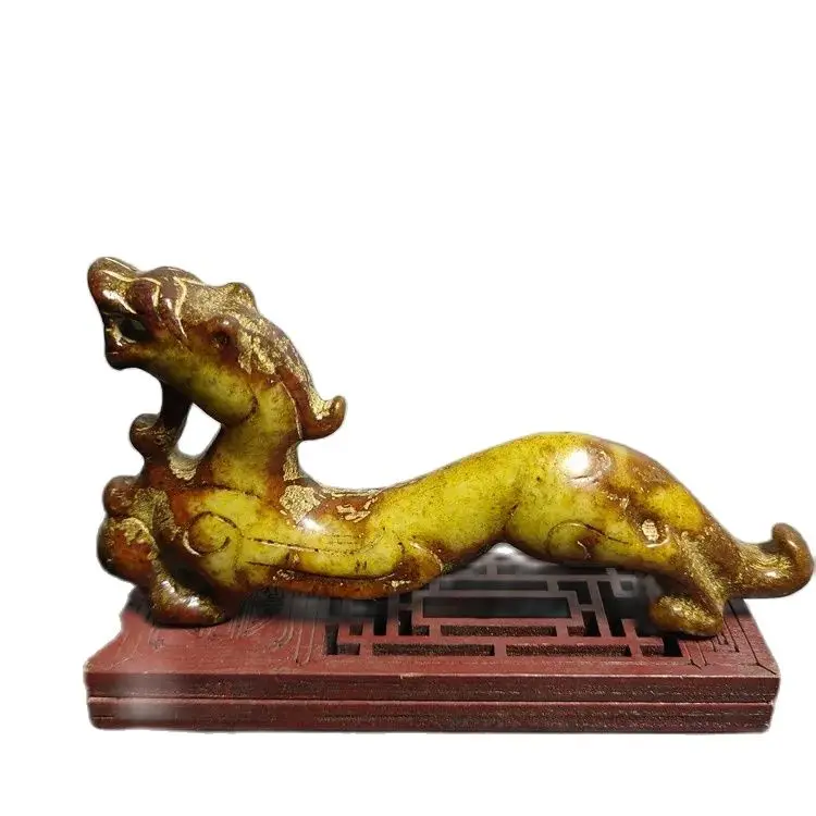 Antiques miscellaneous jade jade dragon play pearl life Xiao Long antique ornament sculpture
Antiques miscellaneous jade jade dragon play pearl life Xiao Long antique ornament sculpture