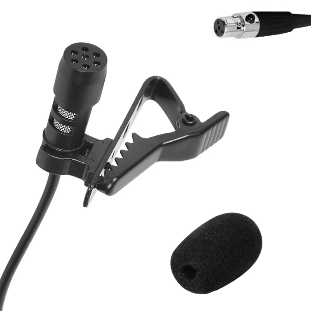 Black Lavalier Lapel Clip Microphone Mic 4-PIN Mini XLR TA4F For Wireless Systems With A Metal Clip And A Windscreen
Black Lavalier Lapel Clip Microphone Mic 4-PIN Mini XLR TA4F For Wireless Systems With A Metal Clip And A Windscreen