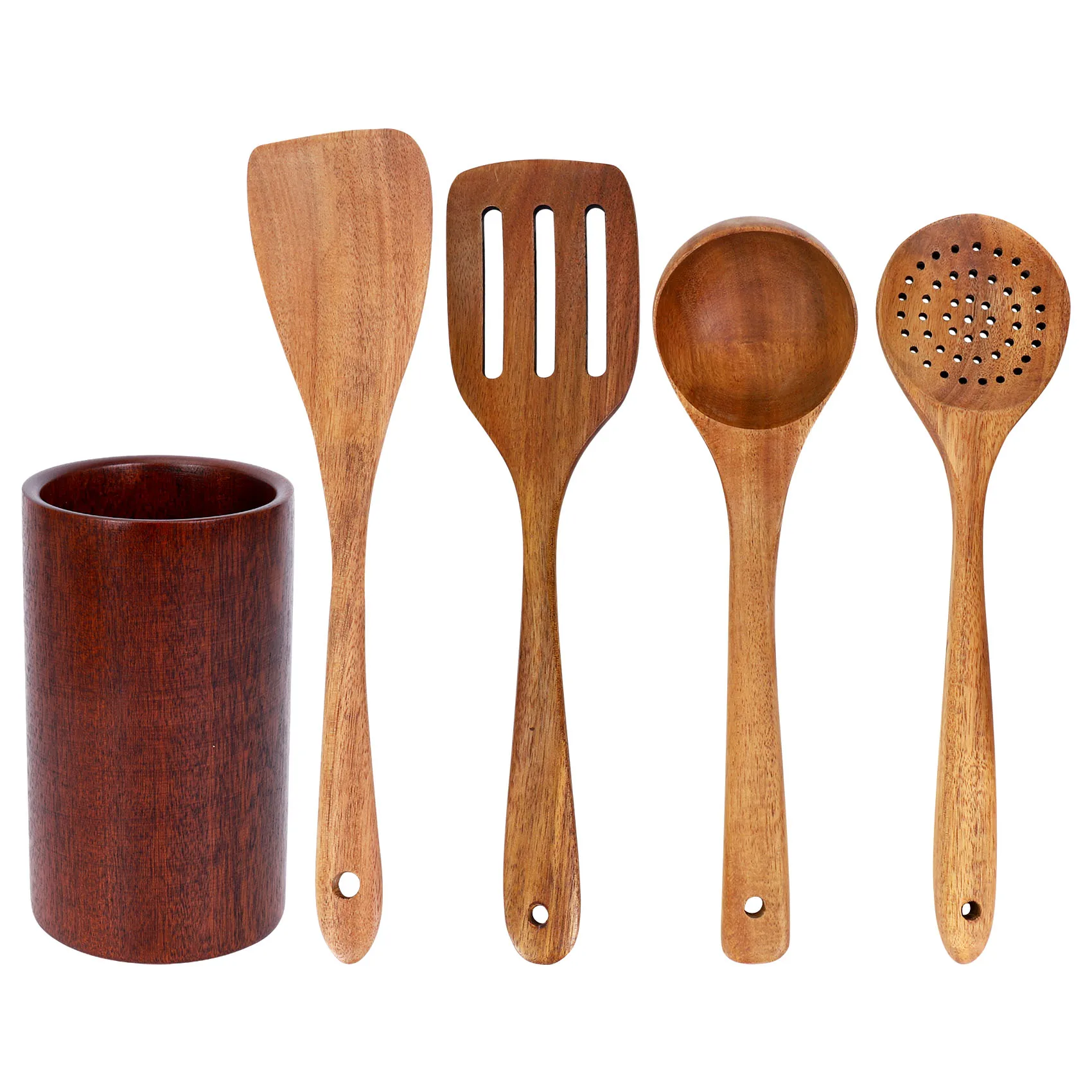 Wooden Tableware,Teak Kitchen Cooking Tableware Set with Stand, Suitable for Non-Stick Cookware,Wooden Shovel Spoon Cooking 5Pcs
Wooden Tableware,Teak Kitchen Cooking Tableware Set with Stand, Suitable for Non-Stick Cookware,Wooden Shovel Spoon Cooking 5Pcs
