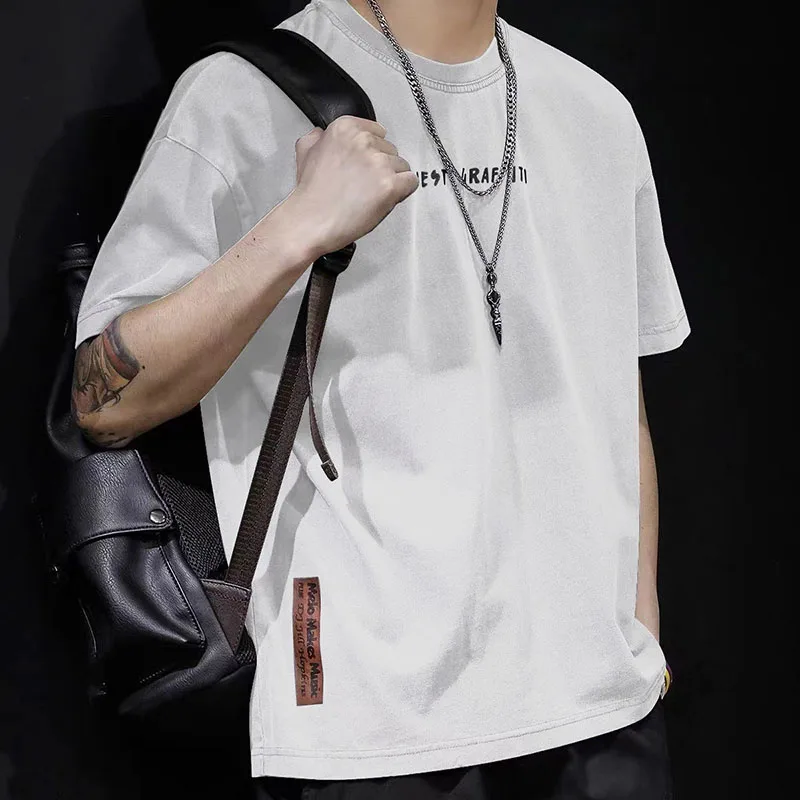 Fashion Loose Printed Korean LetterT-Shirt Men's Clothing 2023 Spring New Casual Pullovers Short Sleeve All-match Tee Shirt
Fashion Loose Printed Korean LetterT-Shirt Men's Clothing 2023 Spring New Casual Pullovers Short Sleeve All-match Tee Shirt