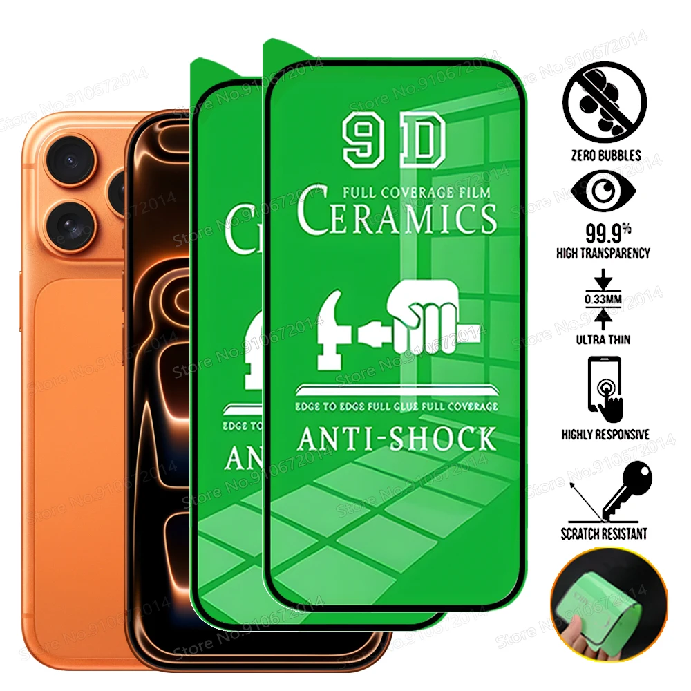 2-5PCS For iPhone 14 15 17 Air 16 Pro Max HD Ceramic Screen Protectors Film For iPhone 16e 7 8 Plus XR XS 12 13 Mini 11 Pro Max 2-5PCS For iPhone 14 15 17 Air 16 Pro Max HD Ceramic Screen Protectors Film For iPhone 16e 7 8 Plus XR XS 12 13 Mini 11 Pro Max