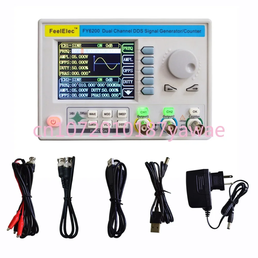 New FeelTech 2020 Latest FY6200-20M Dual Channel Function Arbitrary Waveform DDS Signal Generator
New FeelTech 2020 Latest FY6200-20M Dual Channel Function Arbitrary Waveform DDS Signal Generator
