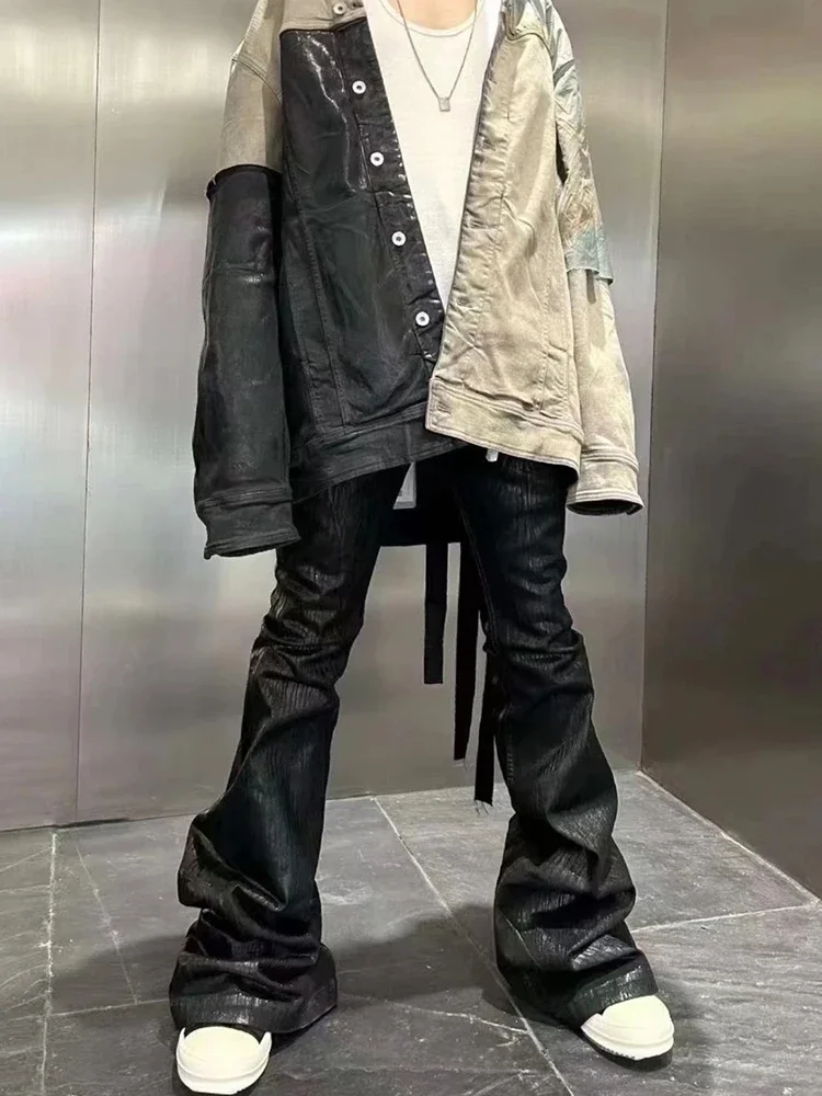 Fashion RO Flared Jeans Men DARK Wax Luxury Design Men Jeans Boot Cut Slim Fit Pants High Quality Straight Casual Loose Jeans
Fashion RO Flared Jeans Men DARK Wax Luxury Design Men Jeans Boot Cut Slim Fit Pants High Quality Straight Casual Loose Jeans