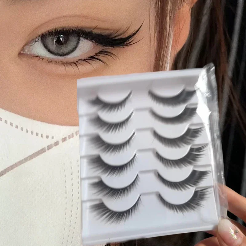 

6/1Pair Handmade Natural Long Lash Curl Charming Foxy Eye Lashes Eyelash False Mink Eyelash Extension Eye Make Up Tool Wholesale