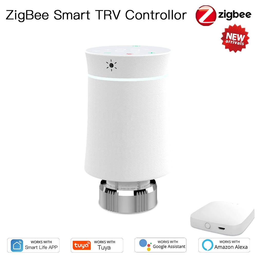 Переключатель клапана радиатора Zigbee Tuya для умного дома, дистанционное управление через приложение, энергосберегающий контроллер постоянной температуры
Переключатель клапана радиатора Zigbee Tuya для умного дома, дистанционное управление через приложение, энергосберегающий контроллер постоянной температуры