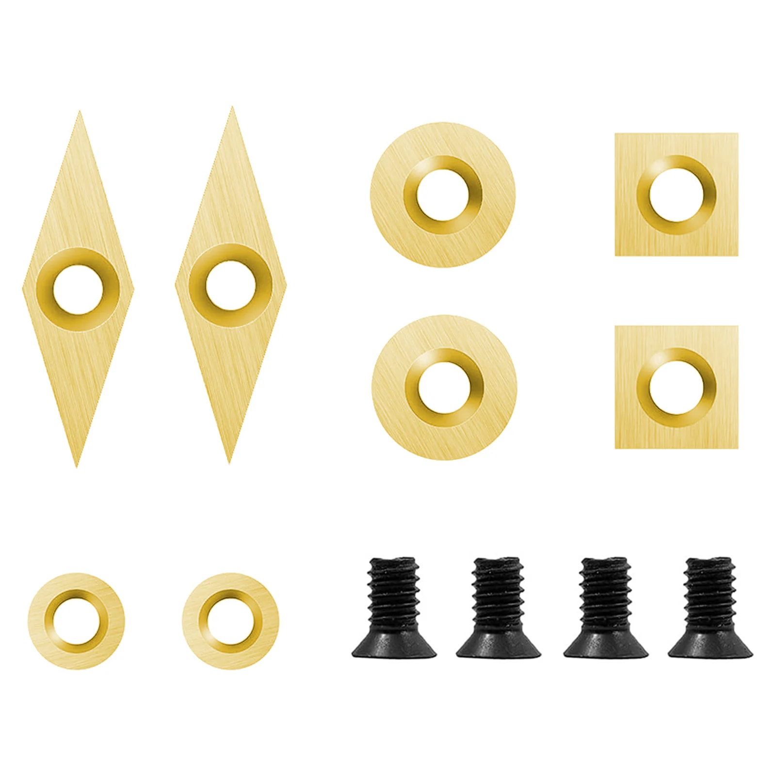 8 Pcs Carbide Insert Blades Screws Turning Tools Replacement Cutter Sharp And Durable For Lathe Tools Woodworking Accessories
8 Pcs Carbide Insert Blades Screws Turning Tools Replacement Cutter Sharp And Durable For Lathe Tools Woodworking Accessories