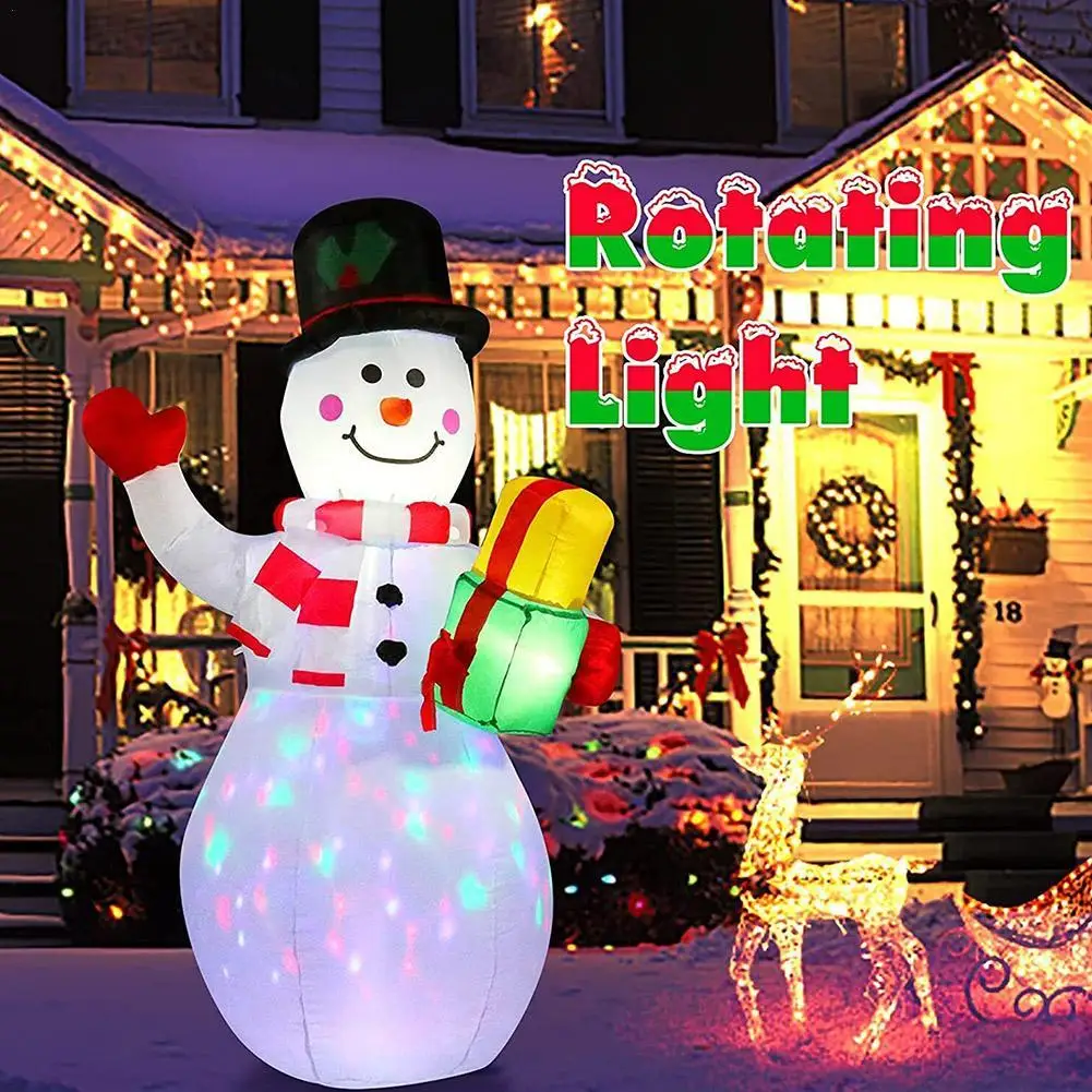 

1.5M Snowman Christmas Inflatable LED Light Inflatable Model Holiday Decoration Gift Outdoor Indoor Party Courtyard Prop