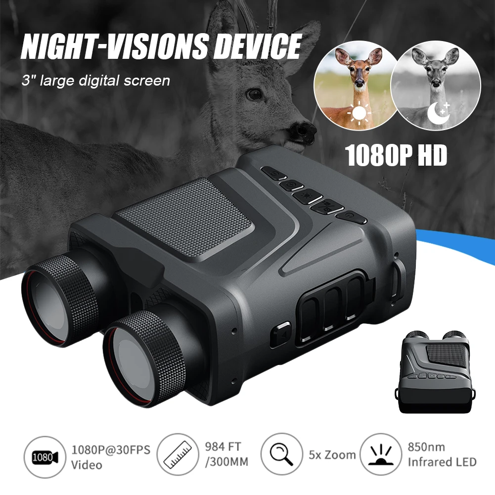 1080P HD 5x Digital Zoom ABS Material Binoculars Hunting Tecescope Inner Screen 3 inch TFT 150 * 120 * 60mm Night Vision Device
1080P HD 5x Digital Zoom ABS Material Binoculars Hunting Tecescope Inner Screen 3 inch TFT 150 * 120 * 60mm Night Vision Device