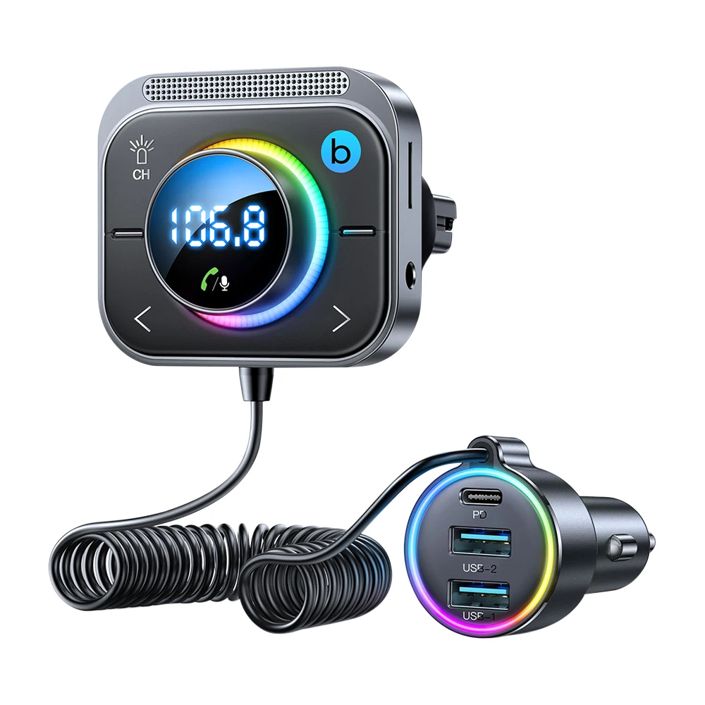 Bluetooth 5,3 FM/AUX Bluetooth автомобильный адаптер с 3 портами PD & QC3.0 FM-модулятор Bluetooth автомобильный передатчик автомобильное зарядное устройство Bluetooth адаптер
Bluetooth 5,3 FM/AUX Bluetooth автомобильный адаптер с 3 портами PD & QC3.0 FM-модулятор Bluetooth автомобильный передатчик автомобильное зарядное устройство Bluetooth адаптер