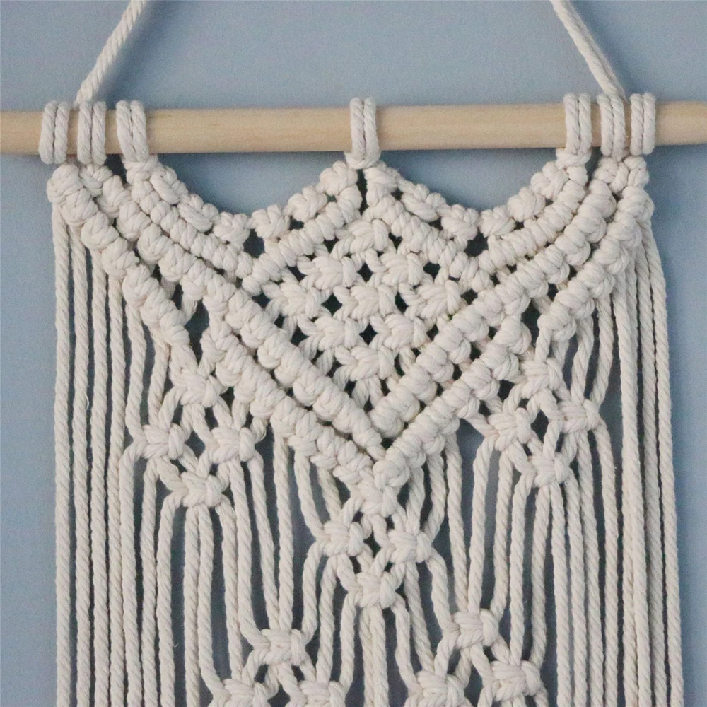 Handwoven Macrame Star Wall Tapestry - Boho Cotton Decor 4 S1ba2b8c2f27842daa0ab8205bd59a60cz