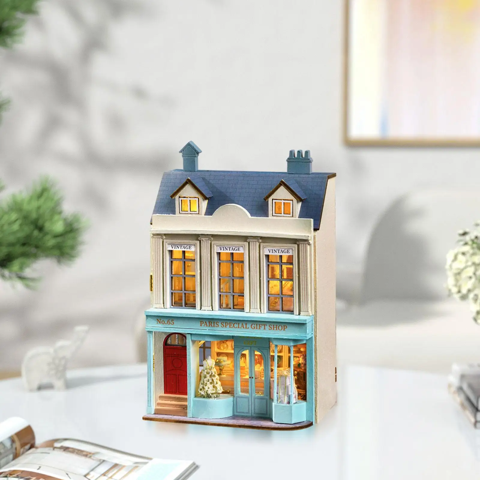 

DIY Miniature Dollhouse Kits Crafts Can Open and Close 3D Puzzle Woodcrafts Toy for Friends Teens Family Boy Girls Holiday Gifts