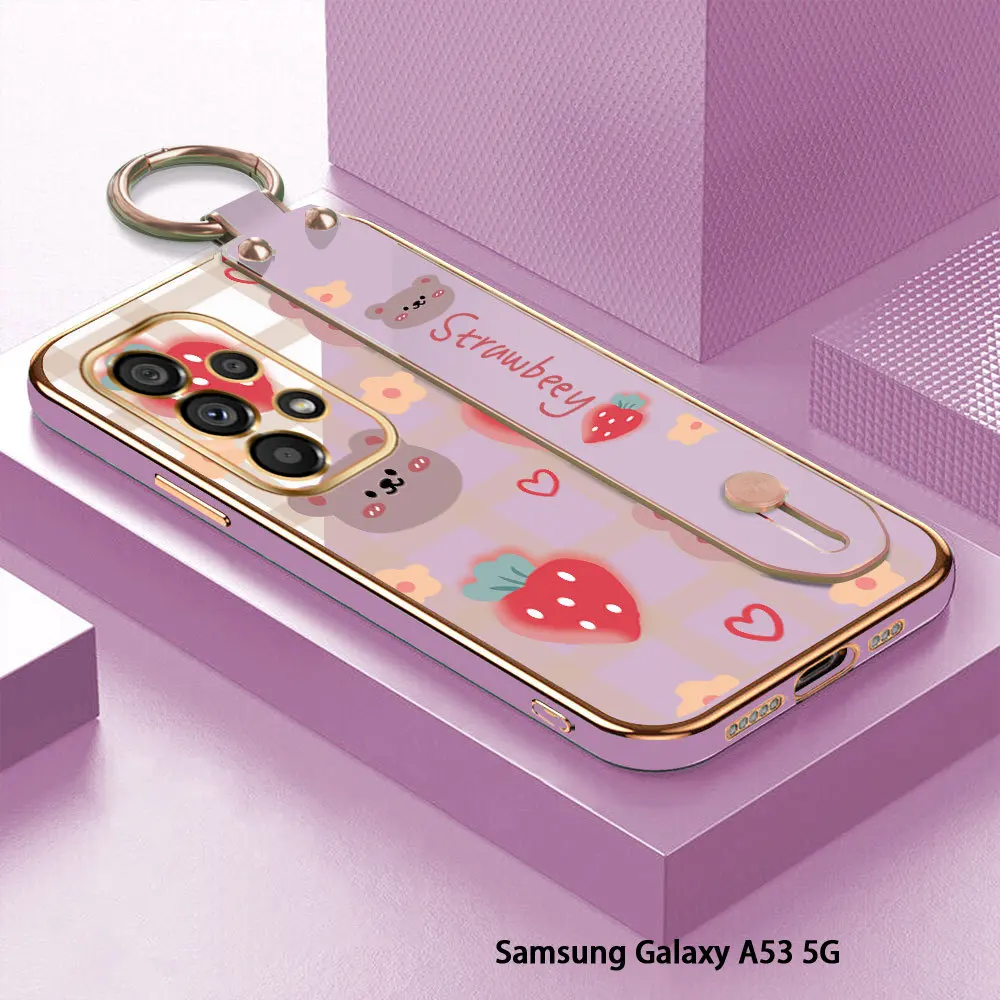 (With Wristband) For Samsung Galaxy A53 A73 A33 A23 A13 4G 5G Strawberry Pattern Back Cover Luxury Plating TPU Phone Case
(With Wristband) For Samsung Galaxy A53 A73 A33 A23 A13 4G 5G Strawberry Pattern Back Cover Luxury Plating TPU Phone Case