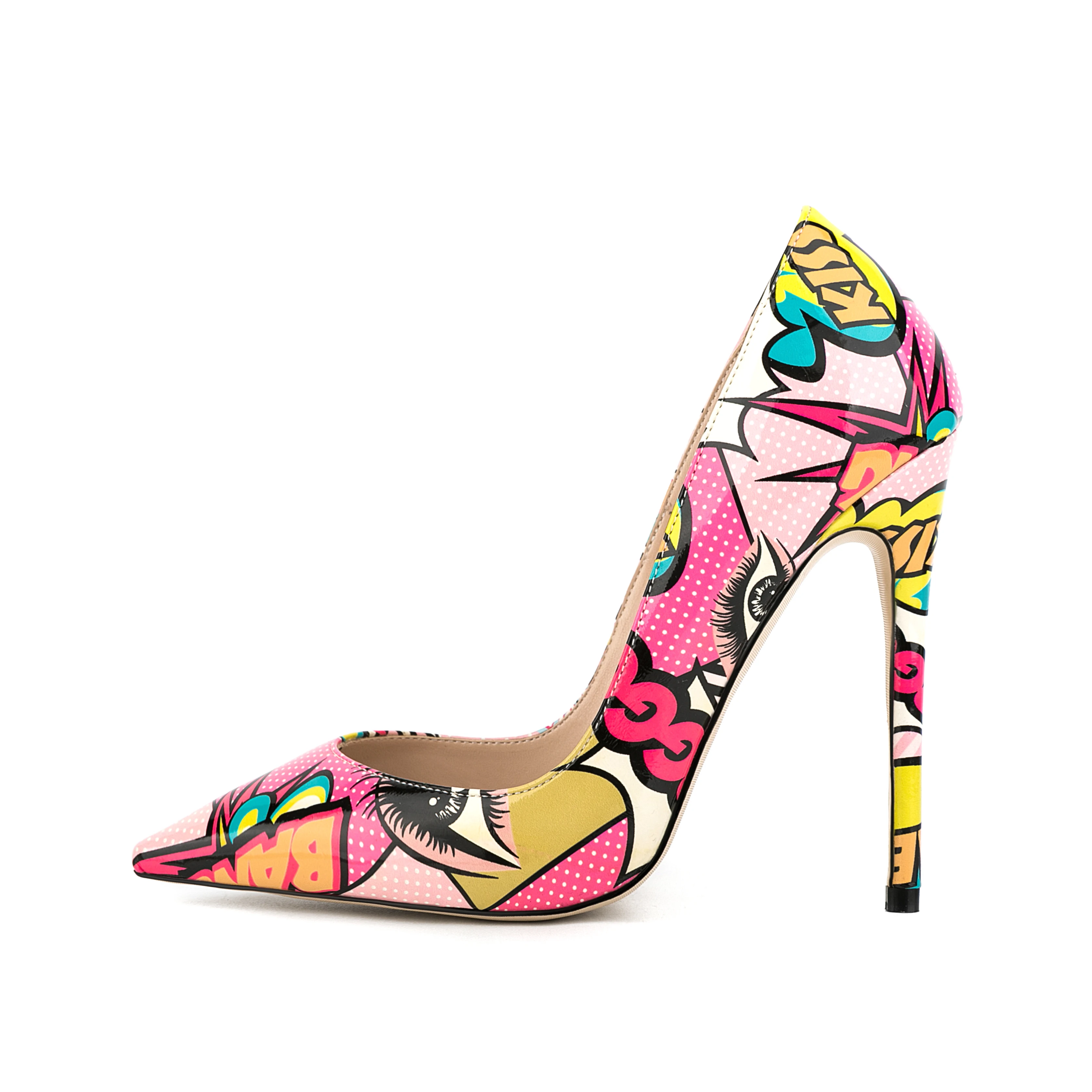 Туфли-лодочки женские разноцветные на высоком каблуке с острым носком
Туфли-лодочки женские разноцветные на высоком каблуке с острым носком