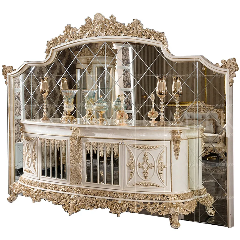 Custom European solid wood carved side cabinet French luxury living room porch dining locker furniture
Custom European solid wood carved side cabinet French luxury living room porch dining locker furniture