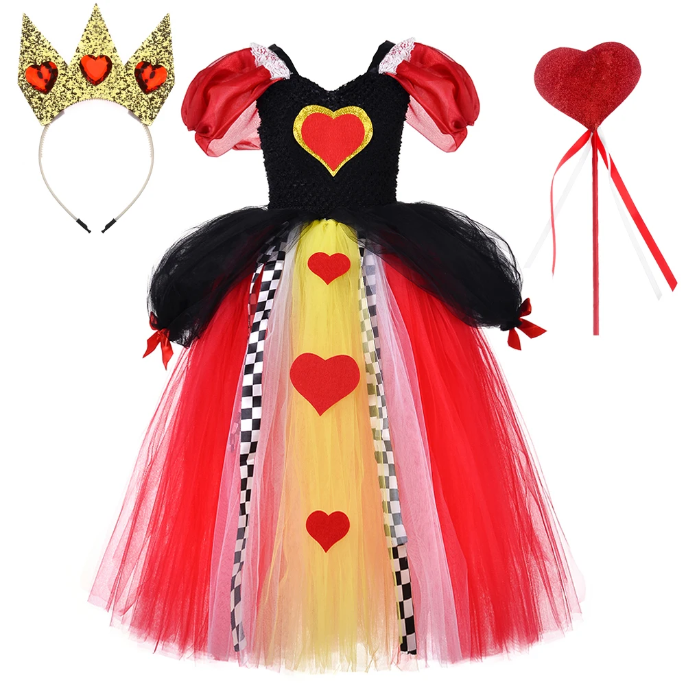 Queen of Hearts Cosplay Costumes for Girls Kids Christmas Halloween Tutu Dress Outfit with Puff Sleeves Princess Long Ball Gown
Queen of Hearts Cosplay Costumes for Girls Kids Christmas Halloween Tutu Dress Outfit with Puff Sleeves Princess Long Ball Gown