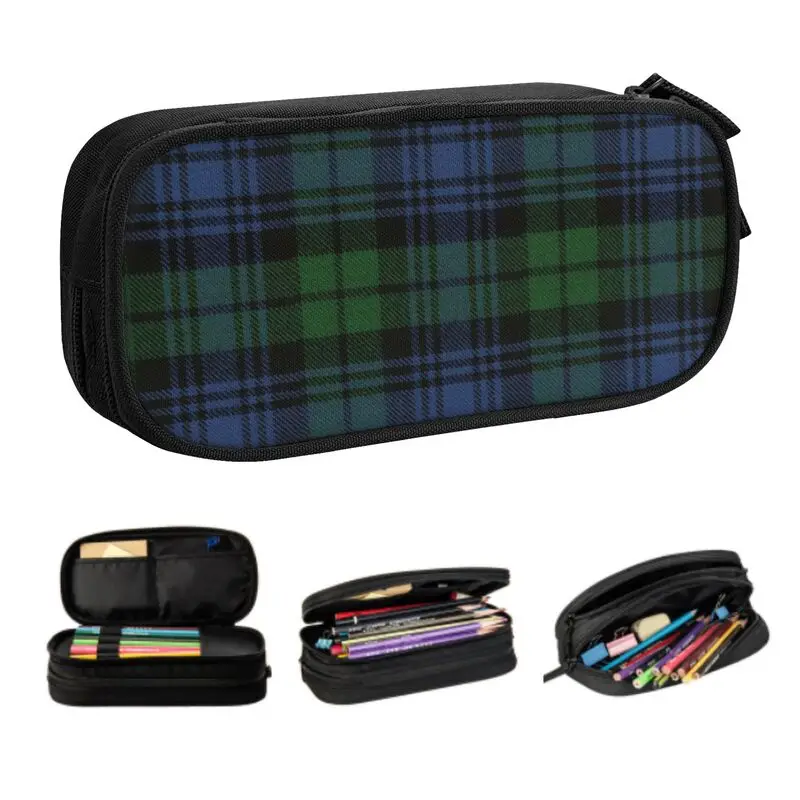 Cute Black Watch Scottish Tartan Plaid Pencil Cases for Girls Boys Custom Large Storage Pen Bag Box Stationery
Cute Black Watch Scottish Tartan Plaid Pencil Cases for Girls Boys Custom Large Storage Pen Bag Box Stationery