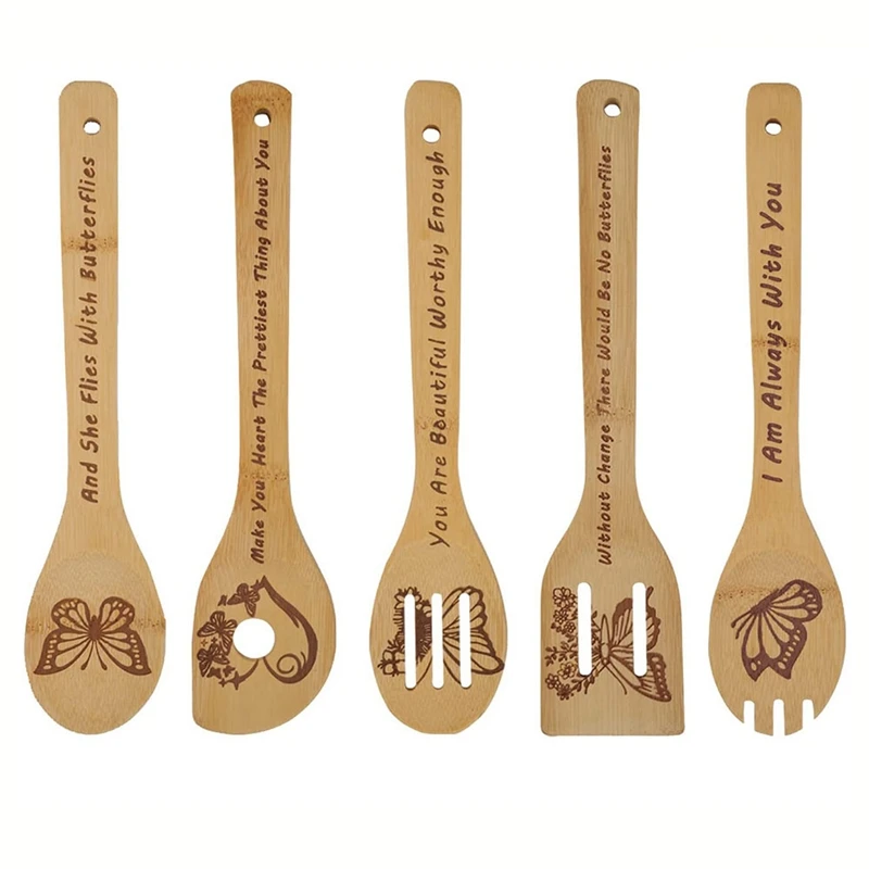 Butterfly Wooden Cooking Spoons Set Of 5,Butterfly Kitchen Gift,Butterfly Kitchen Decor,Bamboo Cooking Spoons
Butterfly Wooden Cooking Spoons Set Of 5,Butterfly Kitchen Gift,Butterfly Kitchen Decor,Bamboo Cooking Spoons