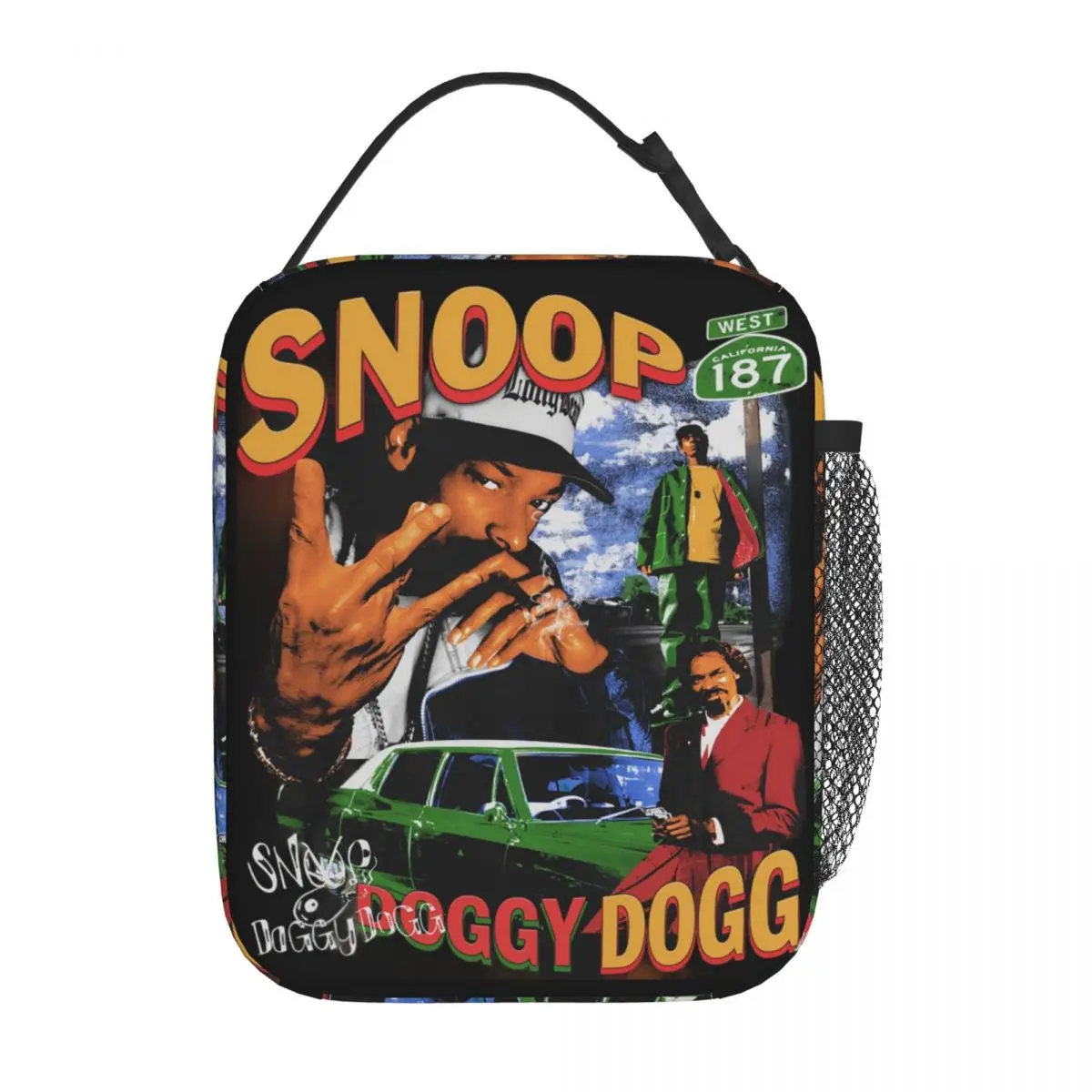 

Snoop Dogg Vintage Bootleg Insulated Lunch Bags Snoop Doggy 90s Retro Rap Hip Hop Food Box Portable Thermal Cooler Bento Box