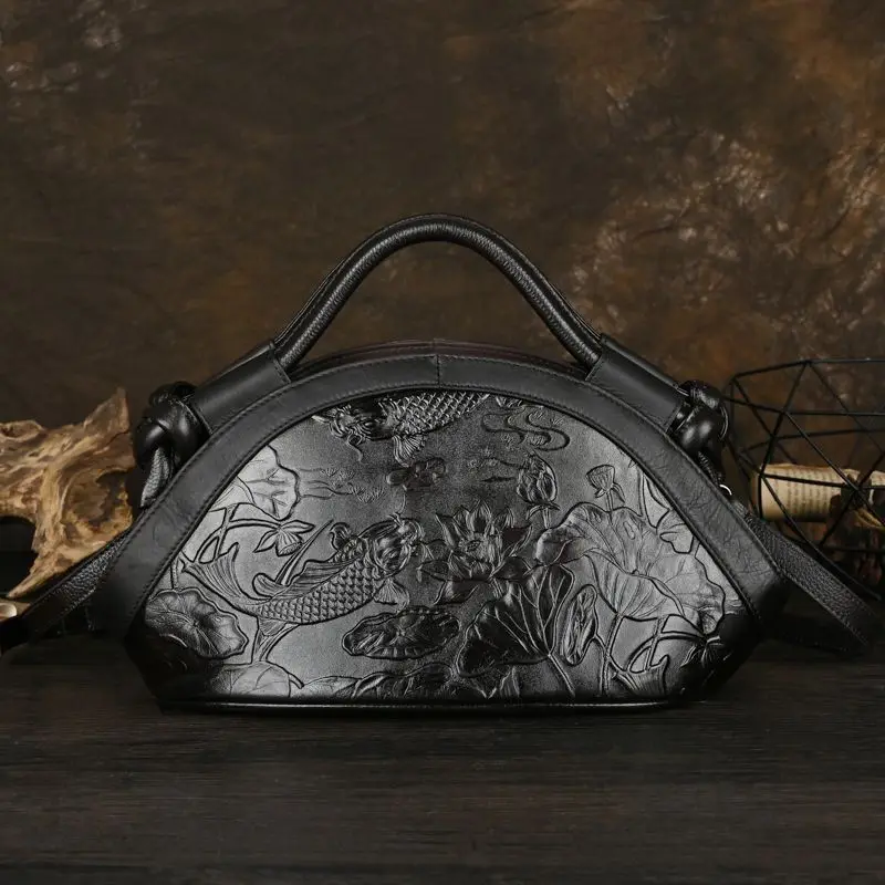 New Retro Genuine Leather Women Handbags Luxury Handmade Cowhide Ladies Tote Shell Shoulder Bags Vintage Floral Crossbody Bag
New Retro Genuine Leather Women Handbags Luxury Handmade Cowhide Ladies Tote Shell Shoulder Bags Vintage Floral Crossbody Bag