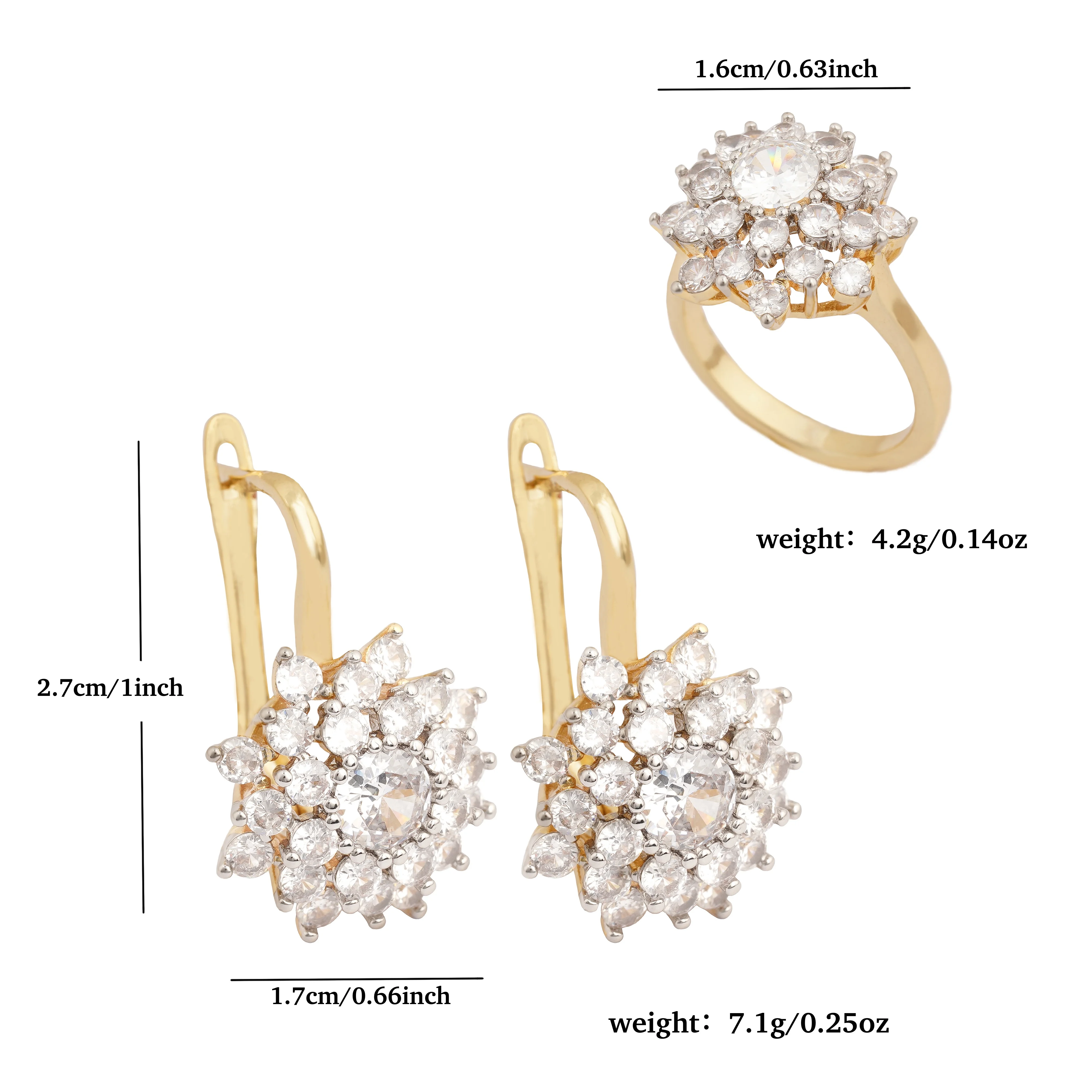 Classic Style Flower Shape Earrings Ring Set For Women Copper Plated 14K Gold Wedding Gorgeous Accessories 2 Mallzona S1bb107d351a24eda9954d6e483d22a0a4 Classic Style Flower Shape Earrings Ring Set For Women Copper Plated 14K Gold Wedding Gorgeous Accessories Mallzona