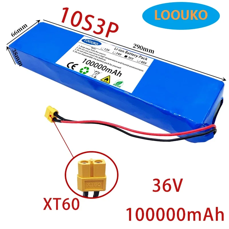 Блок литий-ионных батарей 36 В, 10s3p, 40ah, Разъем Xt60, подходит для электрических велосипедов и скутеров, оснащен BMS
Блок литий-ионных батарей 36 В, 10s3p, 40ah, Разъем Xt60, подходит для электрических велосипедов и скутеров, оснащен BMS