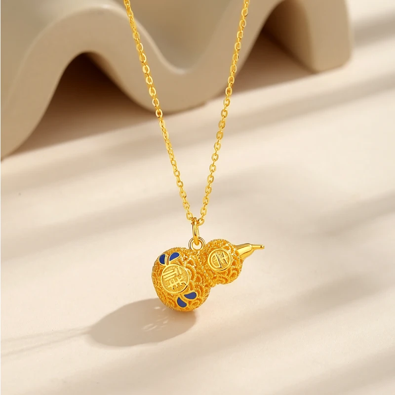 S925 Sterling Silver Auspicious Good Fortune Necklace Women Collarbone Chain Golden Pendant Retro Exquisite Trend Temperament
S925 Sterling Silver Auspicious Good Fortune Necklace Women Collarbone Chain Golden Pendant Retro Exquisite Trend Temperament