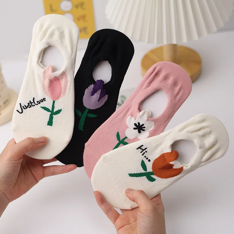 Cute Flowers Ankle Socks Women Harajuku Kawaii Cotton No Show Low Cut Thin Breathable Spring Summer Cartoon Casual Boat Sock
Cute Flowers Ankle Socks Women Harajuku Kawaii Cotton No Show Low Cut Thin Breathable Spring Summer Cartoon Casual Boat Sock