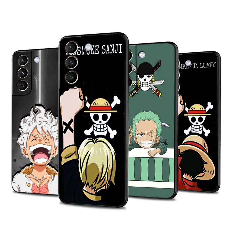 

Case For Samsung Galaxy S23 Ultra S22 Plus S20 FE S21 S10 S10e Soft Silicone Phone Cover Luxury Funda Anime O-One Piece Luffy