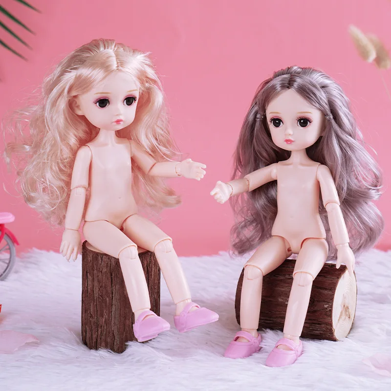 Фото New 1/6 BJD Doll Makeup 3D Brown Eyeball Simulation Eyelash Dress Up 26cm Cute Dolls for Girls Toy | Игрушки и хобби