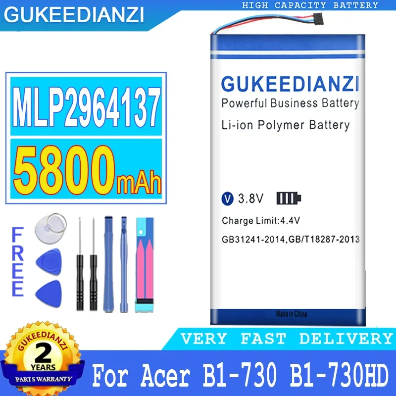 Аккумулятор 5800 мач для Acer lconia One 7 аккумулятор GUKEEDIANZI MLP2964137, аккумулятор большой мощности One7
Аккумулятор 5800 мач для Acer lconia One 7 аккумулятор GUKEEDIANZI MLP2964137, аккумулятор большой мощности One7