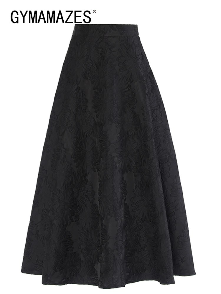 GYMAMAZES Colorblock Jacquard Elegant Long Skirts For Women High Waist Spliced Folds Temperament Vintage Skirt Female Fashion
GYMAMAZES Colorblock Jacquard Elegant Long Skirts For Women High Waist Spliced Folds Temperament Vintage Skirt Female Fashion